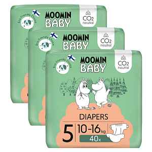 MOOMIN Baby 5 eko pleny měsíční balení maxi 10–16 kg 120 kusů