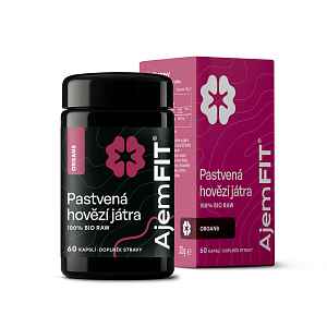 AjemFIT BIO Raw Hovězí Játra - 60 kapslí - 30g
