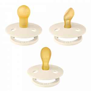 BIBS Dudlíky Colour Try it kolekce 3-balení, vel. 1 Ivory