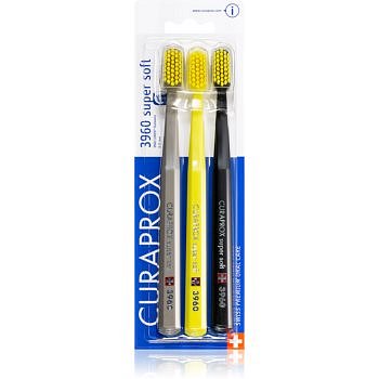 Curaprox 3960 Super Soft zubní kartáčky 3 ks barevné varianty 3 ml