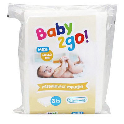 Přebalovací podložka Baby2go! 60x60cm/3ks