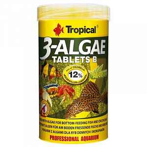 Tropical 3-Algae Tablets B 250ml/150g 830ks tabletové krmivo s řasami pro sladkovodní