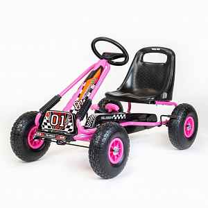 Baby Mix Dětská šlapací motokára Go-kart  Razor růžová