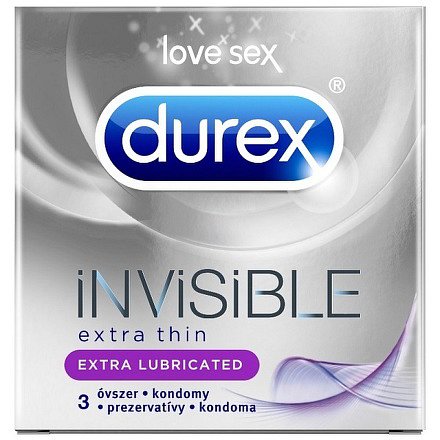DUREX Invisible Extra Lubricated 3ks