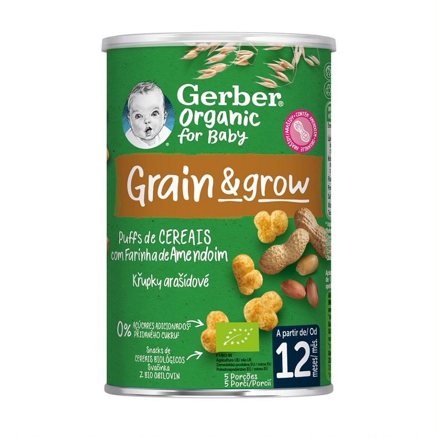 Gerber Organic for Baby Křupky arašídové BIO 12m+ 35 g