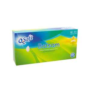 Q-Soft kapesníky 4vrstvé s balzámem 60 ks