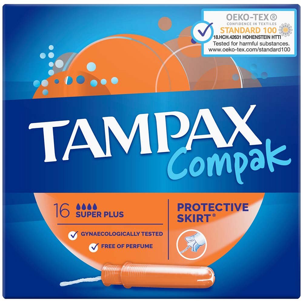 TAMPAX Compak Super Plus tampony s aplikátorem 16 ks