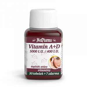 MedPharma Vitamín A+D ( 5000 I.U./ 400 I.U.) tobolky 37