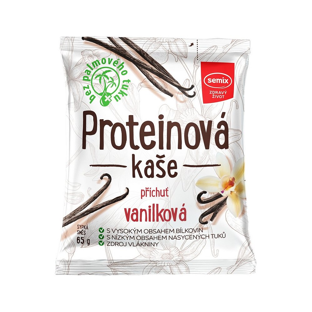 SEMIX Proteinová kaše vanilková 65 g