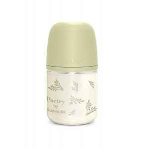 Suavinex Poetry Skleněná láhev fyziologická SX Pro 0m+ SF 120 ml 1 ks zelená