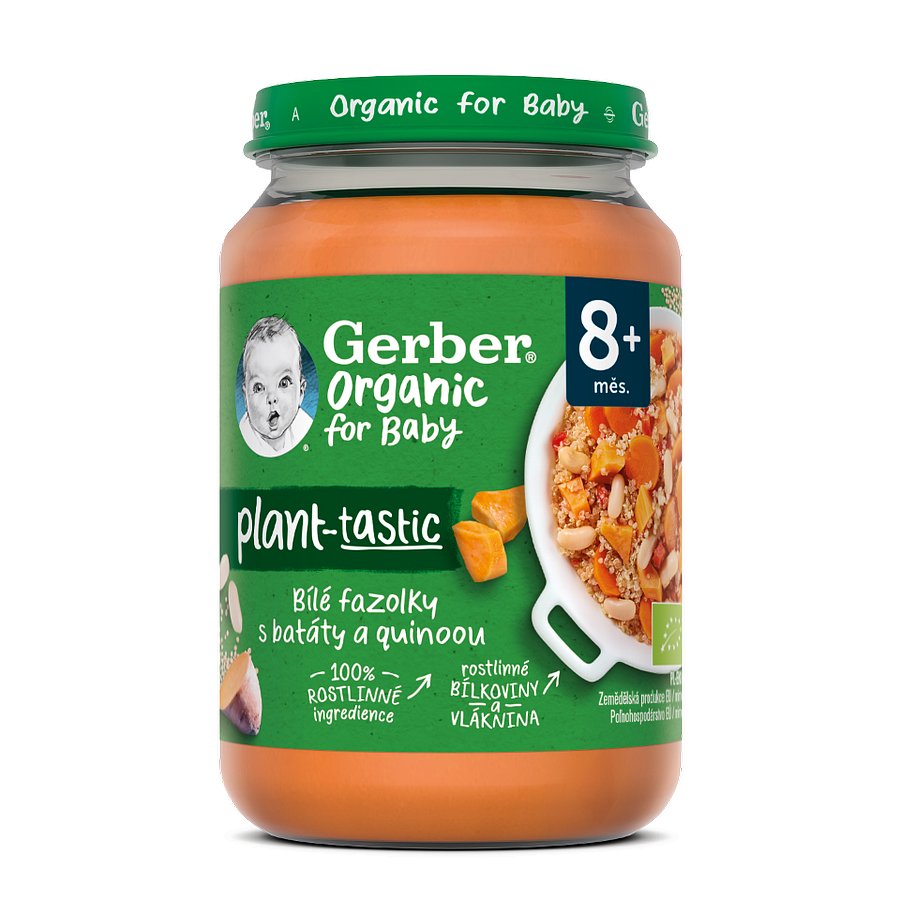 Gerber Organic for Baby Bílé fazolky s batáty a quinoou BIO 8m+ 190 g