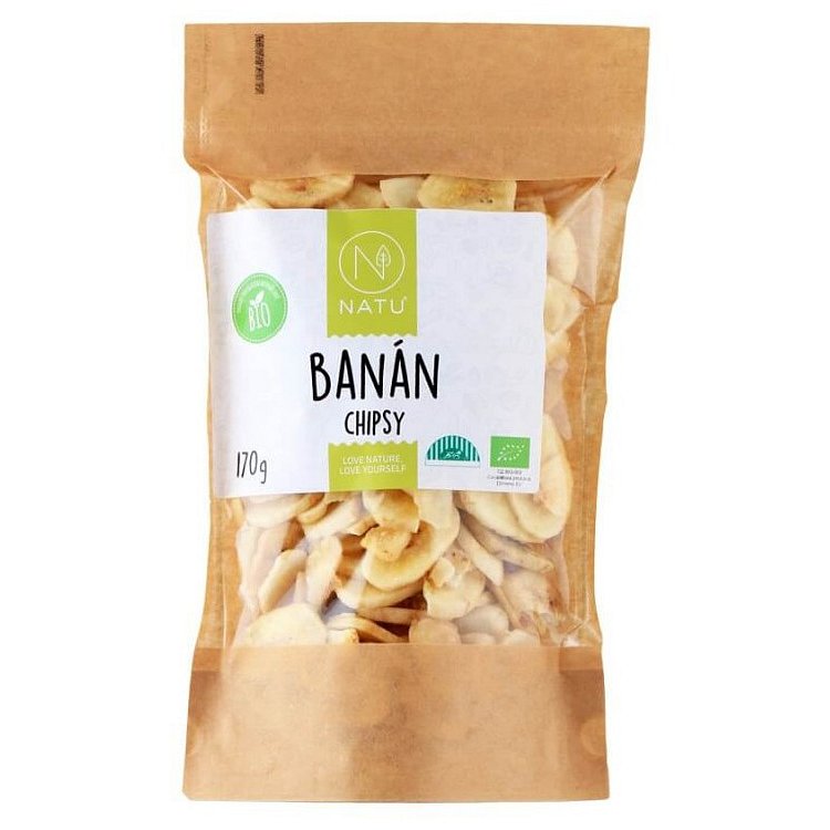 Natu Banán Chipsy BIO 170g