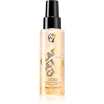 W7 Cosmetics Ready/Set/Glow rozjasňující fixační sprej odstín Gold 100 ml