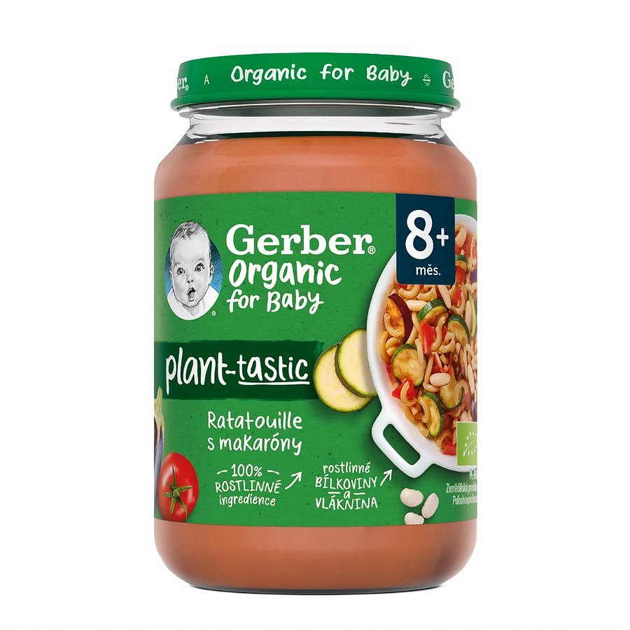 Gerber Organic for Baby Ratatouille s makaróny BIO 8m+ 190 g