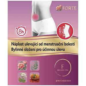 FORTE Náplast ulevující od menstruační bolesti, 10 x 8 cm a 20,5 x 8 cm, 3 ks