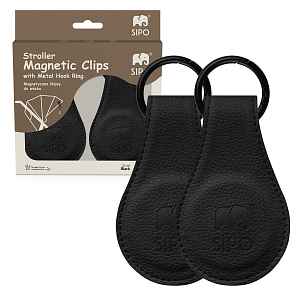 SIPO Magnetické klipy na kočárek, 2ks, černá