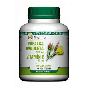 Pupalka dv.500mg Vit.E 50mg tob.100+30 BIO-Pharma