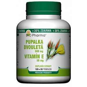 Pupalka dv.500mg Vit.E 50mg tob.100+30 BIO-Pharma