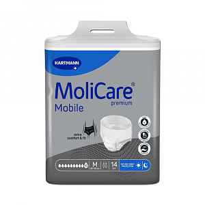 MoliCare Mobile 10 kapek vel. M natahovací kalhotky 14 ks