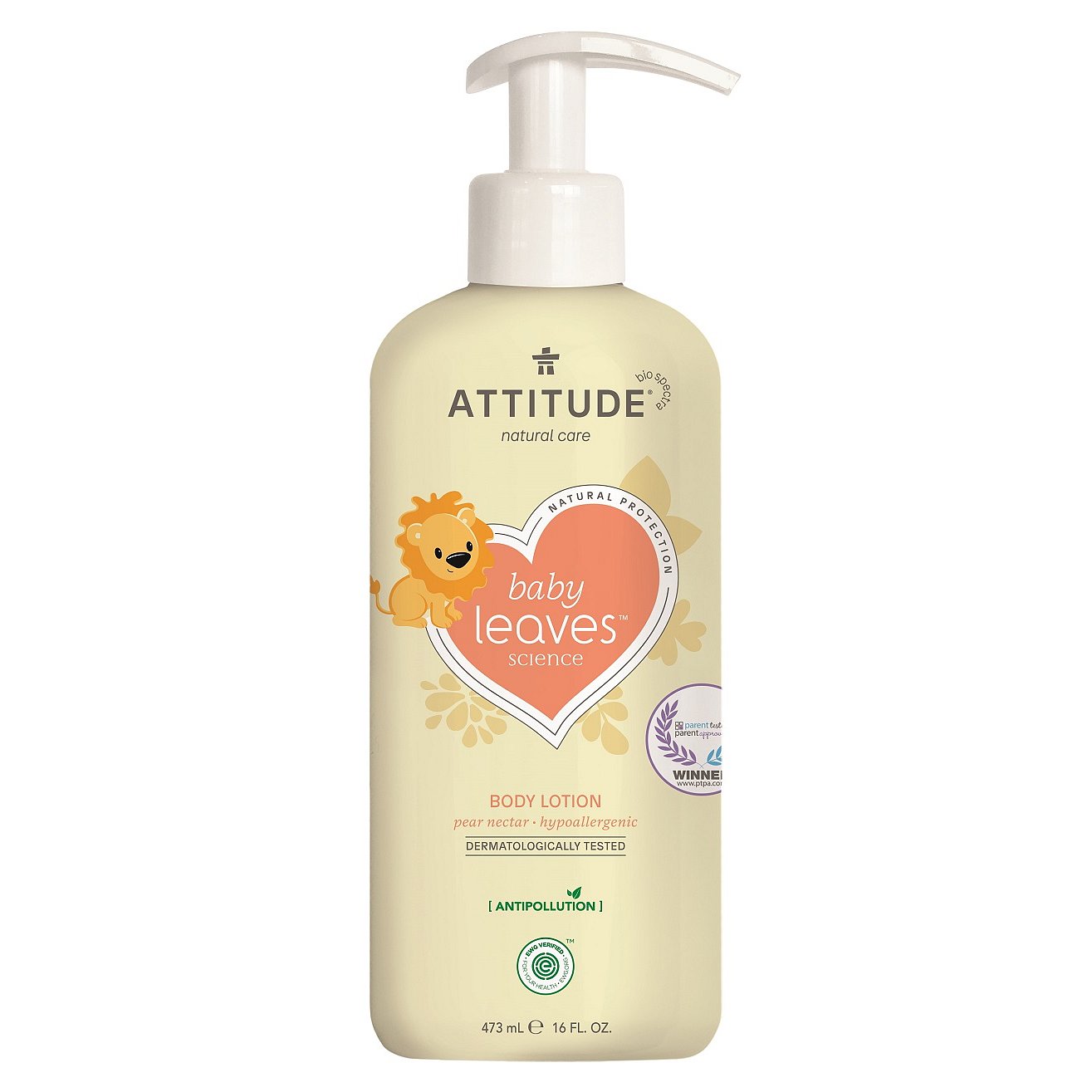 ATTITUDE Baby leaves Dětské tělové mléko s vůní hruškové šťávy 473ml