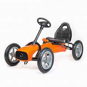 Baby Mix Dětská šlapací motokára Go-kart  Buggy oranžová