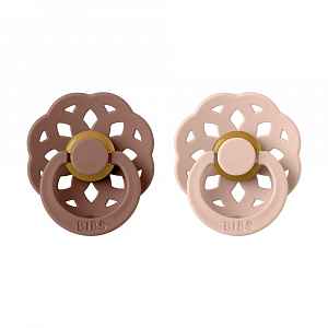 BIBS Boheme dudlíky z přírodního kaučuku 2 ks velikost 1, Woodchuck/Blush