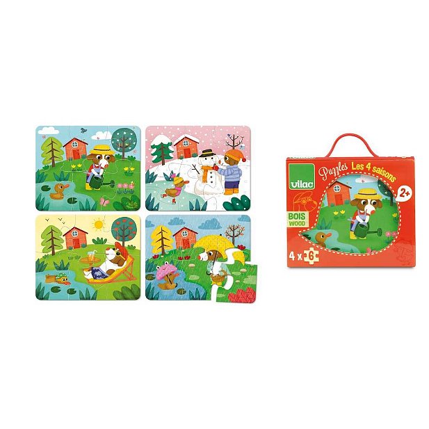 Vilac Dřevěné puzzle 4 období