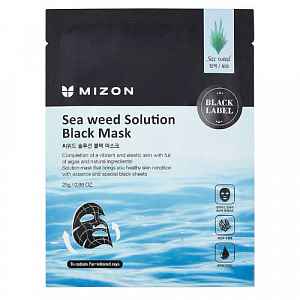 Mizon Vyživující maska s mořskou řasou (Sea Weed Solution Black Mask)  25 g