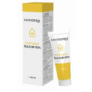 Santaderm zvláčňující mast s 10% obsahem síry 30ml