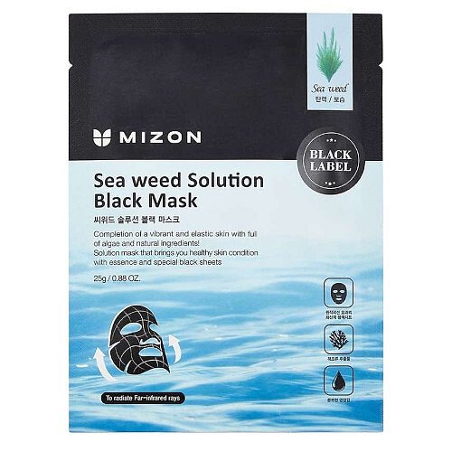 Mizon Vyživující maska s mořskou řasou (Sea Weed Solution Black Mask)  25 g