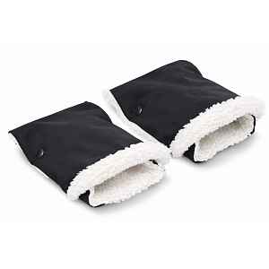 SENSILLO Rukávníky ke kočárku, vlna - černé