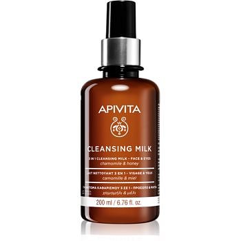 Apivita Cleansing Chamomile & Honey čisticí mléko 3 v 1 na obličej a oči 200 ml