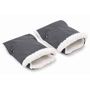 SENSILLO Rukávníky ke kočárku, vlna - šedé