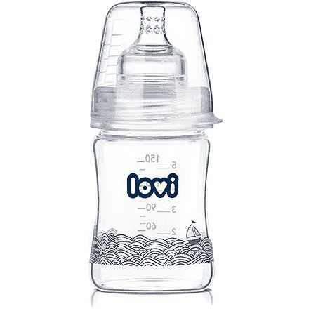 LOVI Láhev skleněná 150 ml Diamond Glass – Marine