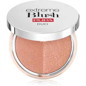 PUPA Milano Extreme Blush Duo kompaktní tvářenka odstín 120 - Radiand Caramel - Glow Spice 4 g