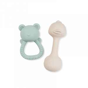 Saro Baby sada chrastítek Tiny Treasures Mint