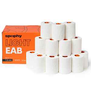 Spophy Light EAB Tape, elastická adhezivní bandáž bílá, 7,5 cm x 6,8 m, 16 ks