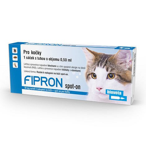 Fipron 50mg spot-on Cat a.u.v. sol (pipety) 1x0,5ml
