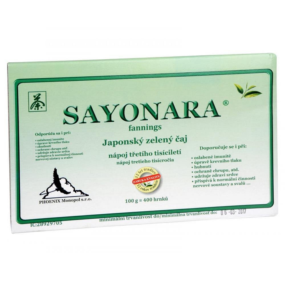 SAYONARA powder Japonský zelený čaj 4 sáčky x 25 g