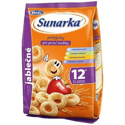 Sunarka dětský snack jablkové prstýnky 50g