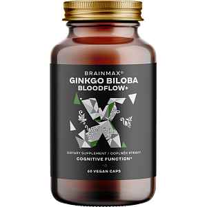 BrainMax Ginkgo Biloba Bloodflow+, 60 rostlinných kapslí