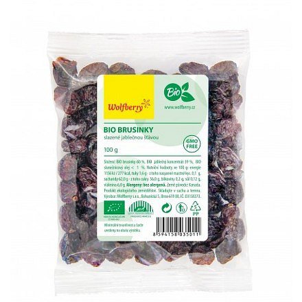 Brusinky BIO 100 g Wolfberry* (jabl. šťáva)