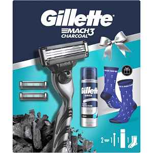Gillette Mach3 Charcoal dárková sada pro muže