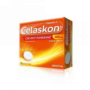 Celaskon červený Pomeranč 500mg šumivá tableta 30(3x10)