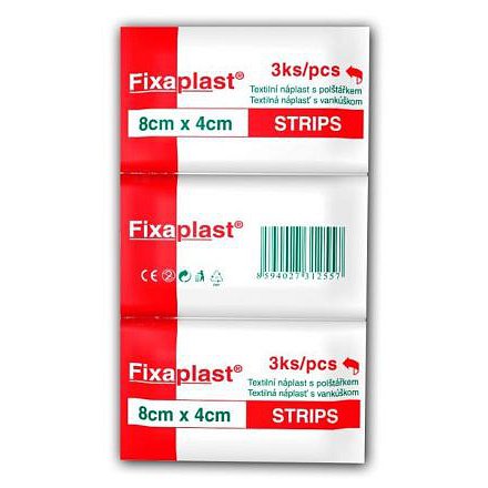 Náplast Fixaplast strip 8x4cm 3ks