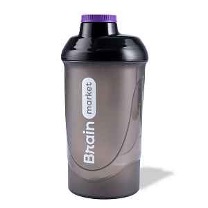 BrainMarket plastový shaker (šejkr), černý, 600 ml
