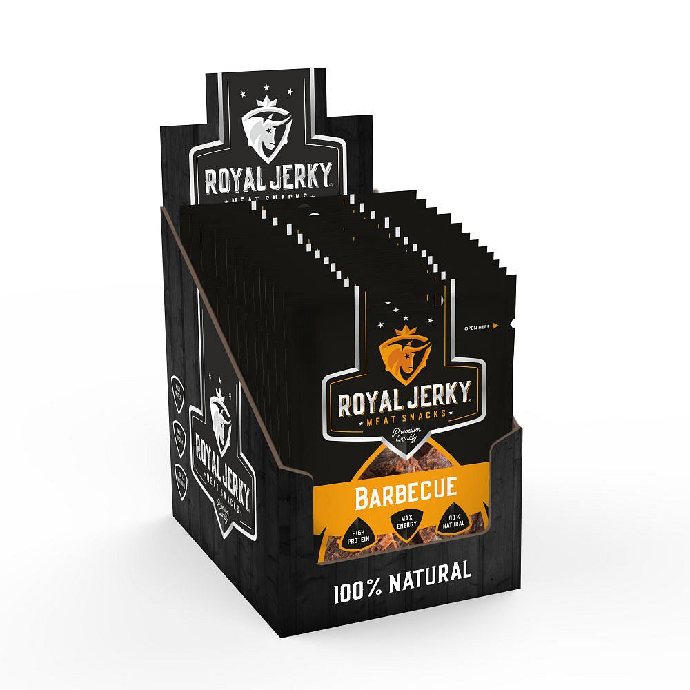 ROYAL JERKY BEEF BARBECUE sušené maso 12 x 22 g