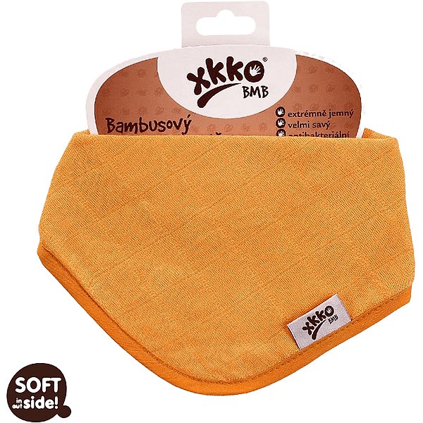 KIKKO Bambusový slintáček/šátek Colours (1 ks) – orange