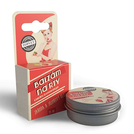 Balzám na rty JAHODA A JOJOBOVÝ OLEJ 15 ml