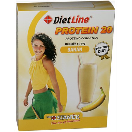 DietLine Protein 20 Koktejl Banán 3 sáčky